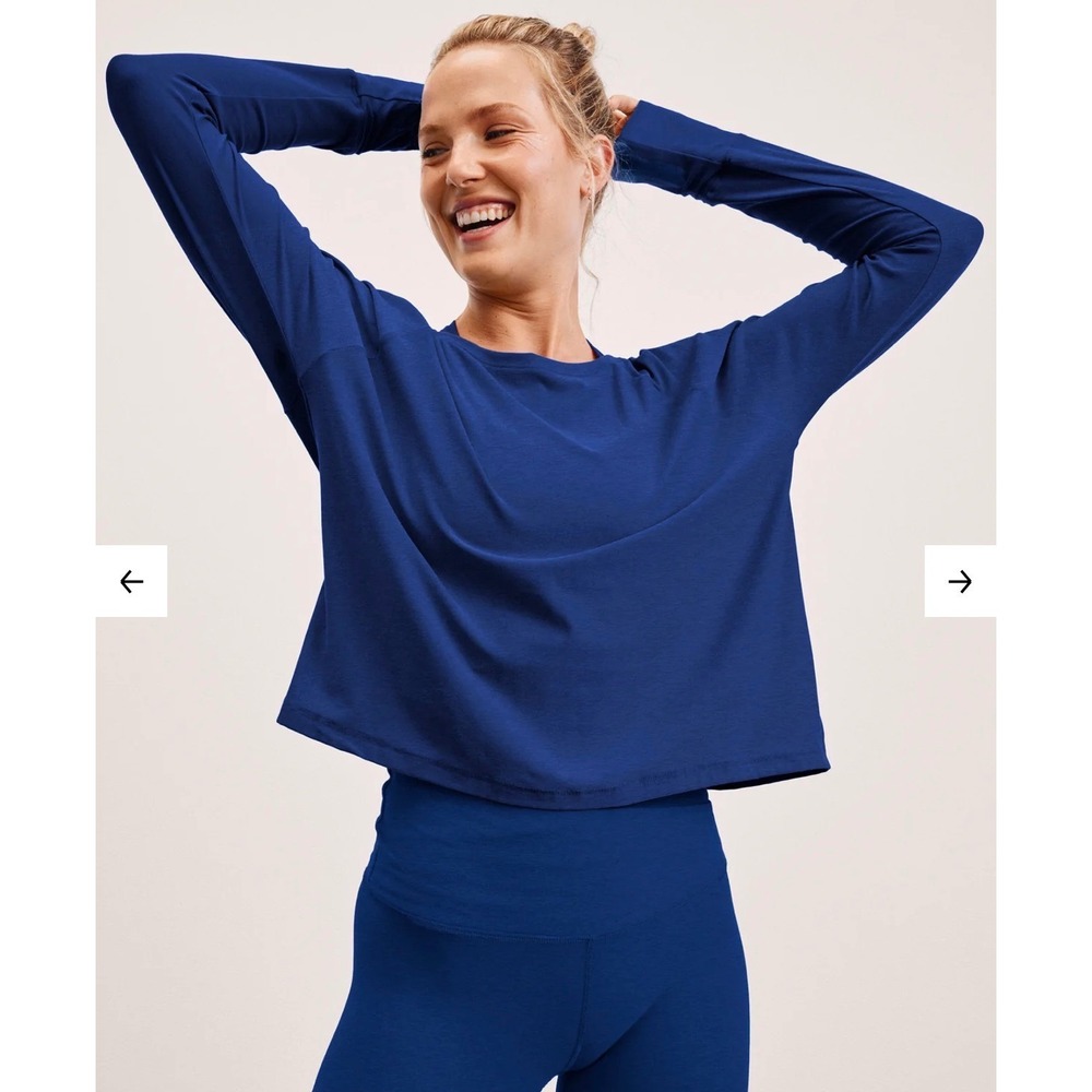 Beyond Yoga Featherweight Long Sleeve Blue Athleisure Gym Yoga M
